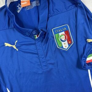 Italy National Football Team 2014 Home Soccer Puma World Cup Jersey Size XL Kids